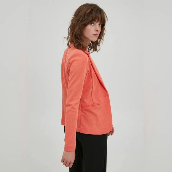 ICHI Kate One Button Blazer Size Small Orange Academia Casual - Picture 4 of 14